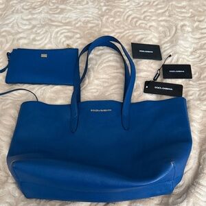 Dolce & Gabbana Vibrant Blue Tote Bag
